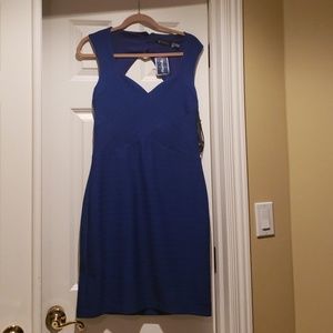 Guess Blue sleeveless sweetheart neck dress NWT